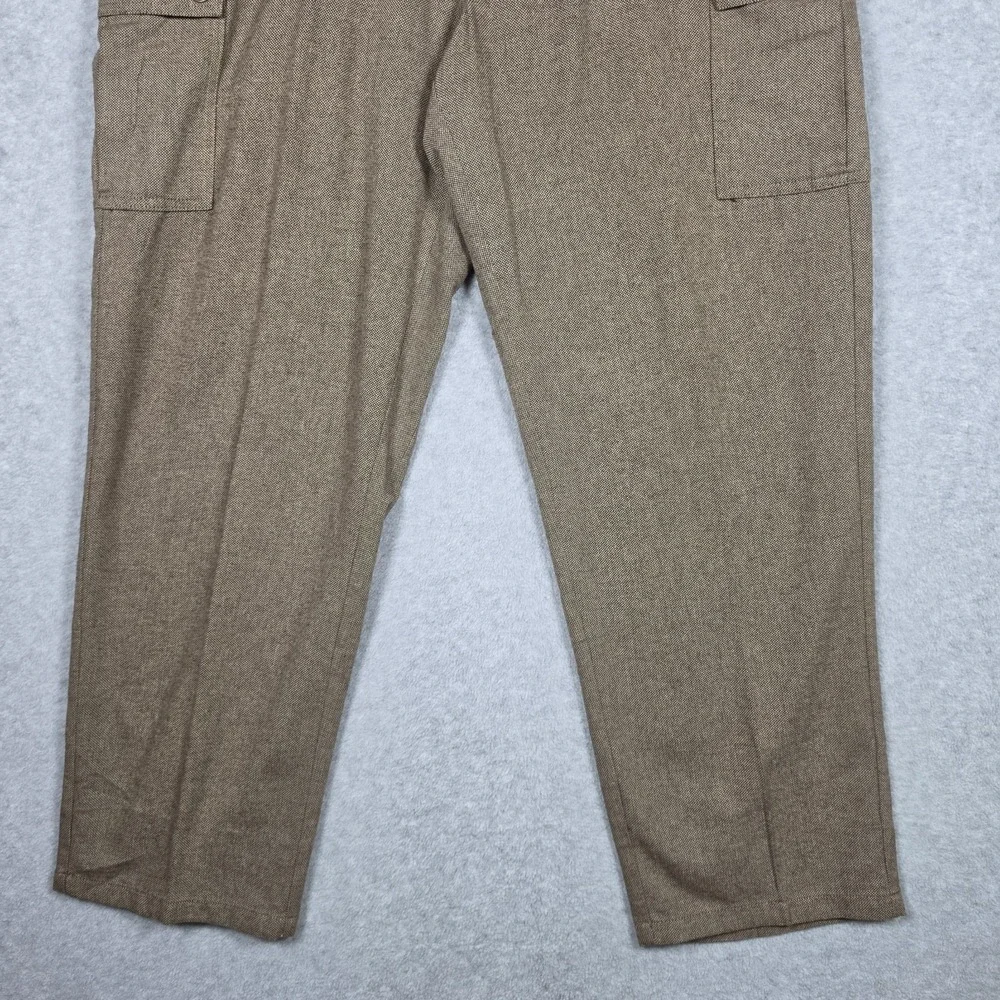 Polo Ralph Lauren Pants Mens 36x30 Dune Brown Vintage Y2k Cargo Straight Tweed